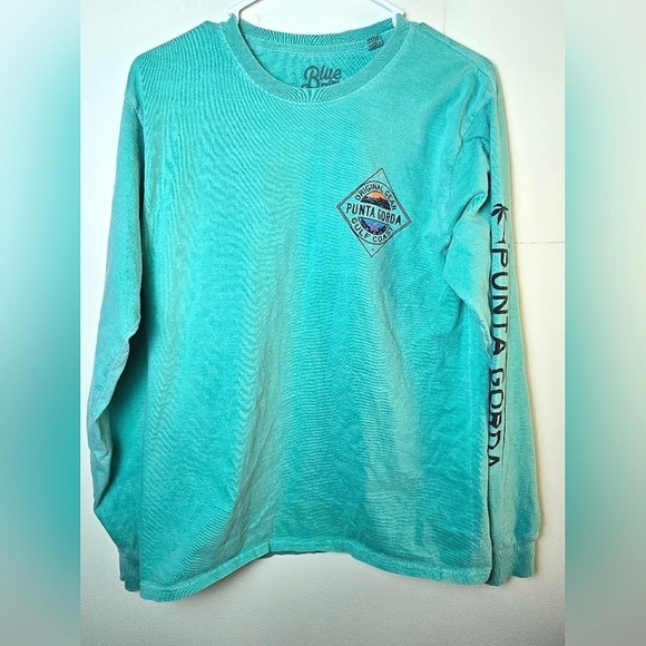 Men's Blue 84 Punta Gorda Long Sleeve Graphic Shirt, Size Small - Picture 1 of 4